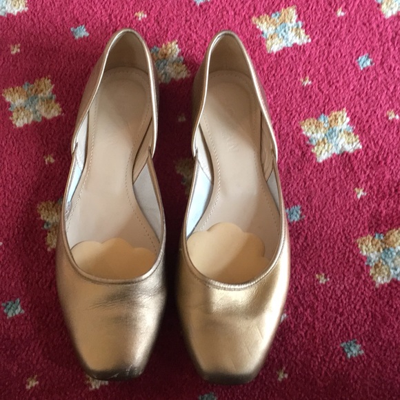 Hogan Shoes - Hogan Gold Ballerina Flats